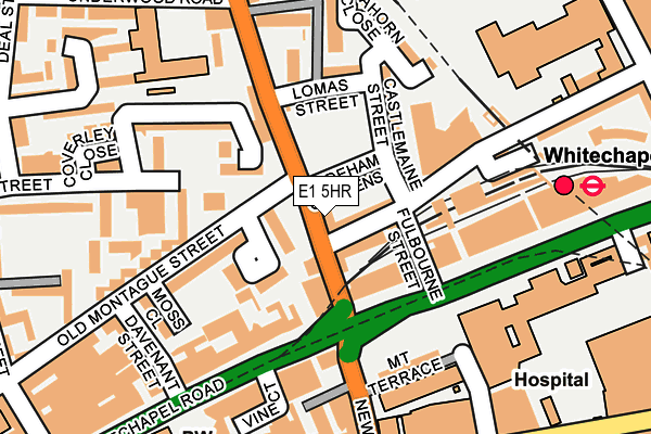 E1 5HR map - OS OpenMap – Local (Ordnance Survey)