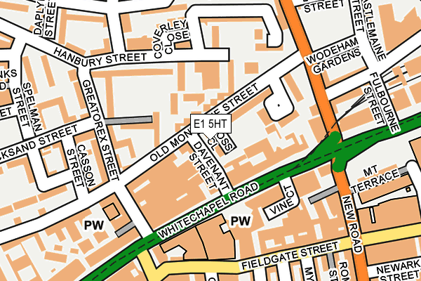 E1 5HT map - OS OpenMap – Local (Ordnance Survey)