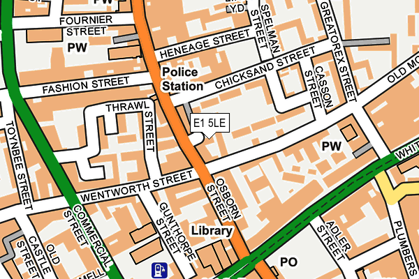 E1 5LE map - OS OpenMap – Local (Ordnance Survey)