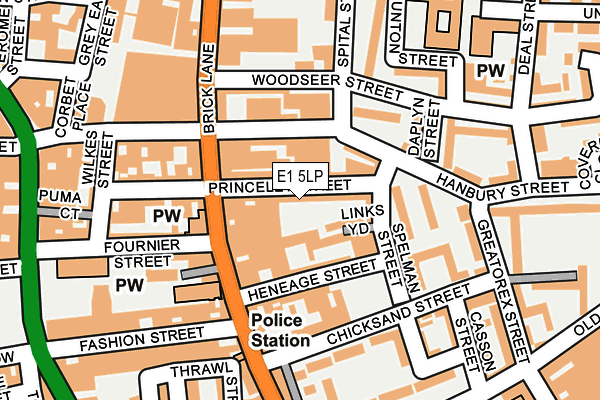 E1 5LP map - OS OpenMap – Local (Ordnance Survey)