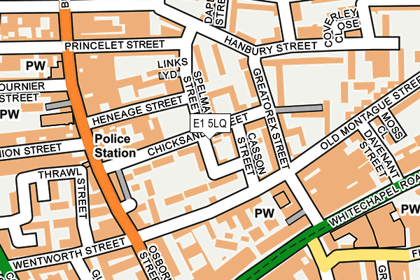 E1 5LQ map - OS OpenMap – Local (Ordnance Survey)