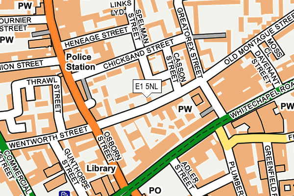 E1 5NL map - OS OpenMap – Local (Ordnance Survey)