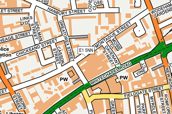 E1 5NN map - OS OpenMap – Local (Ordnance Survey)