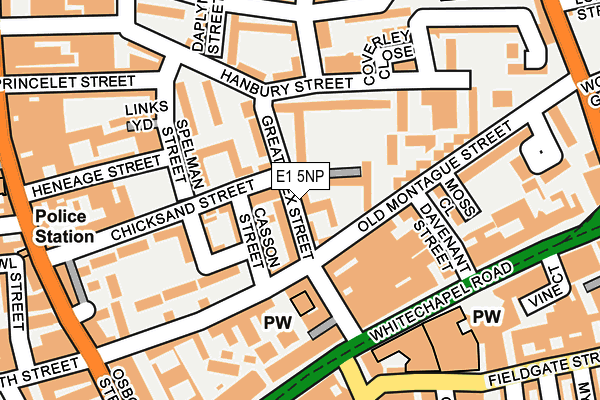E1 5NP map - OS OpenMap – Local (Ordnance Survey)