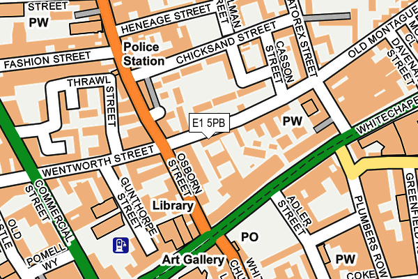 E1 5PB map - OS OpenMap – Local (Ordnance Survey)