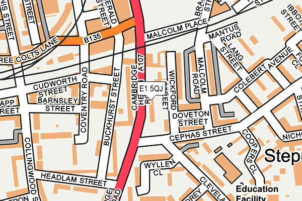 E1 5QJ map - OS OpenMap – Local (Ordnance Survey)