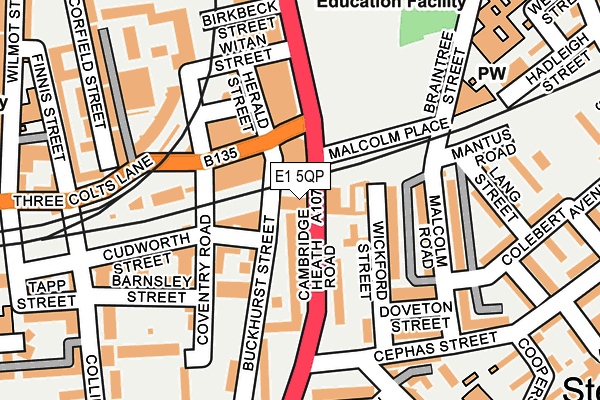 E1 5QP map - OS OpenMap – Local (Ordnance Survey)