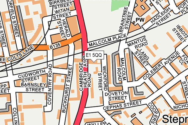 E1 5QQ map - OS OpenMap – Local (Ordnance Survey)