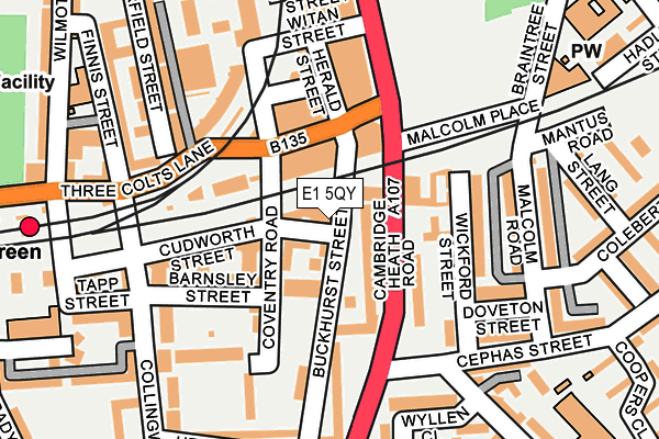 E1 5QY map - OS OpenMap – Local (Ordnance Survey)