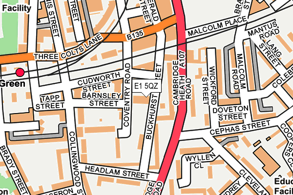 E1 5QZ map - OS OpenMap – Local (Ordnance Survey)