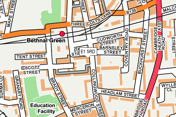 E1 5RD map - OS OpenMap – Local (Ordnance Survey)