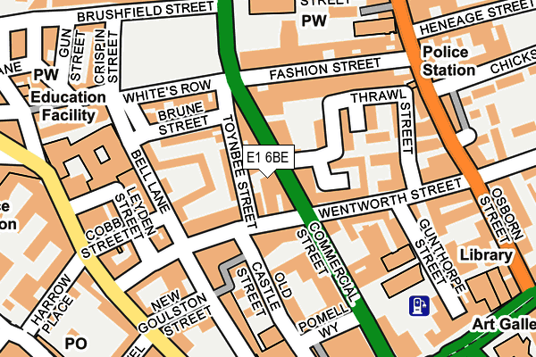 E1 6BE map - OS OpenMap – Local (Ordnance Survey)