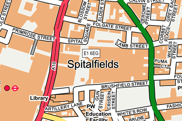 E1 6EG map - OS OpenMap – Local (Ordnance Survey)