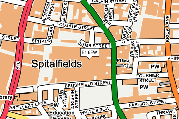 E1 6EW map - OS OpenMap – Local (Ordnance Survey)