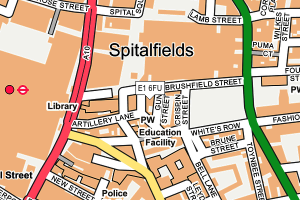 E1 6FU map - OS OpenMap – Local (Ordnance Survey)