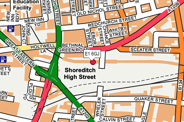 E1 6GJ map - OS OpenMap – Local (Ordnance Survey)