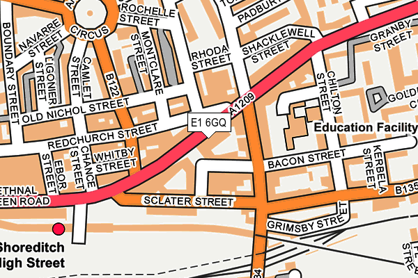 E1 6GQ map - OS OpenMap – Local (Ordnance Survey)