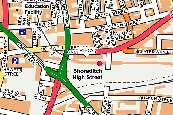 E1 6GY map - OS OpenMap – Local (Ordnance Survey)