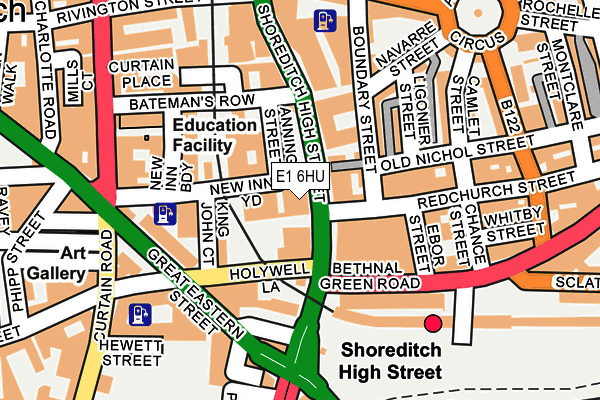 E1 6HU map - OS OpenMap – Local (Ordnance Survey)