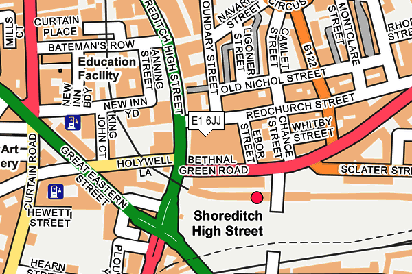 E1 6JJ map - OS OpenMap – Local (Ordnance Survey)