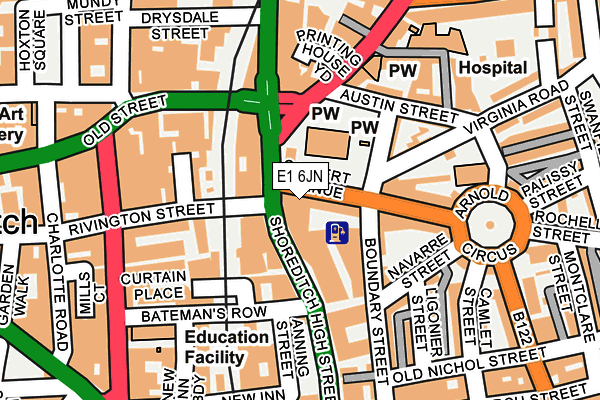 E1 6JN map - OS OpenMap – Local (Ordnance Survey)