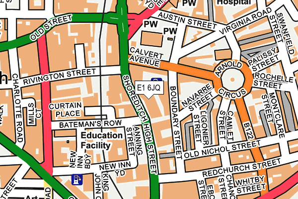 E1 6JQ map - OS OpenMap – Local (Ordnance Survey)