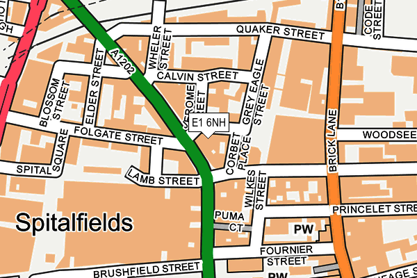 E1 6NH map - OS OpenMap – Local (Ordnance Survey)