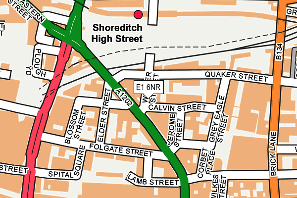 E1 6NR map - OS OpenMap – Local (Ordnance Survey)