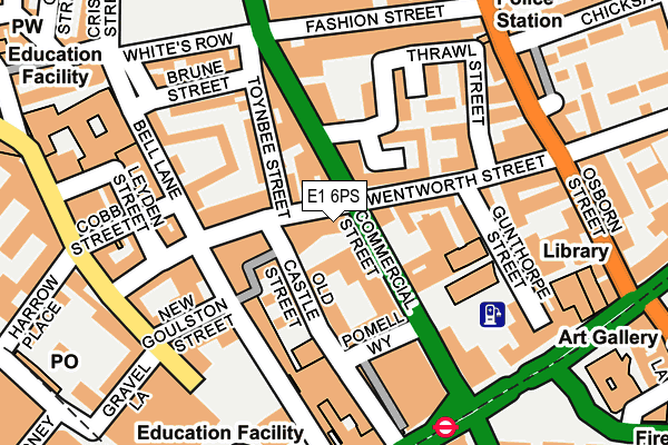 E1 6PS map - OS OpenMap – Local (Ordnance Survey)