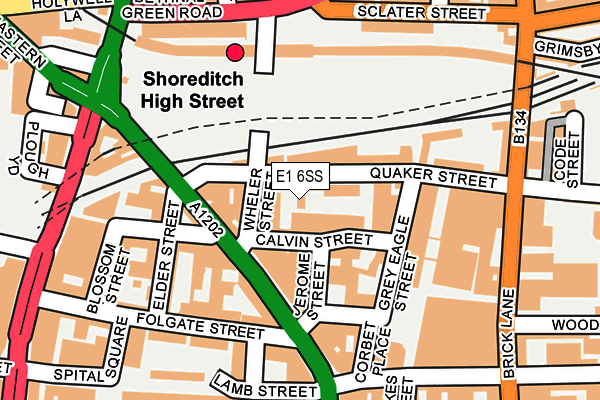 E1 6SS map - OS OpenMap – Local (Ordnance Survey)