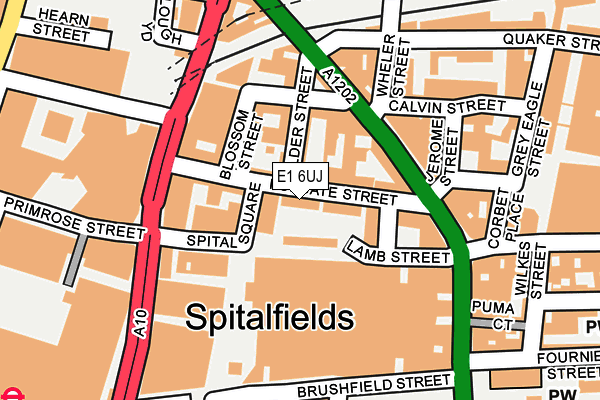 E1 6UJ map - OS OpenMap – Local (Ordnance Survey)