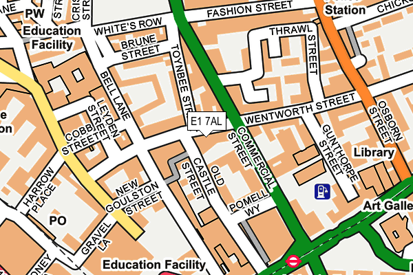 E1 7AL map - OS OpenMap – Local (Ordnance Survey)
