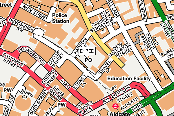 E1 7EE map - OS OpenMap – Local (Ordnance Survey)