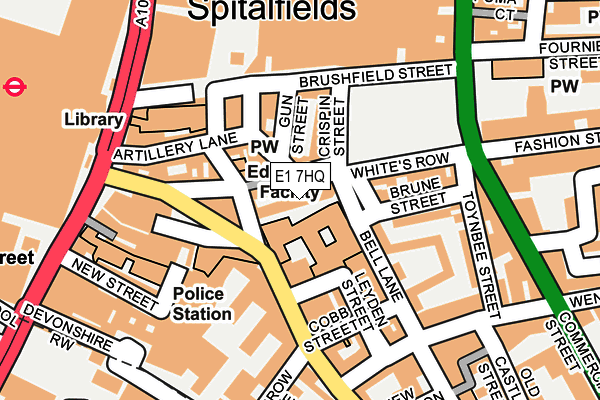 E1 7HQ map - OS OpenMap – Local (Ordnance Survey)
