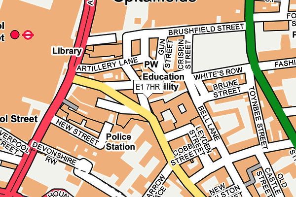 E1 7HR map - OS OpenMap – Local (Ordnance Survey)
