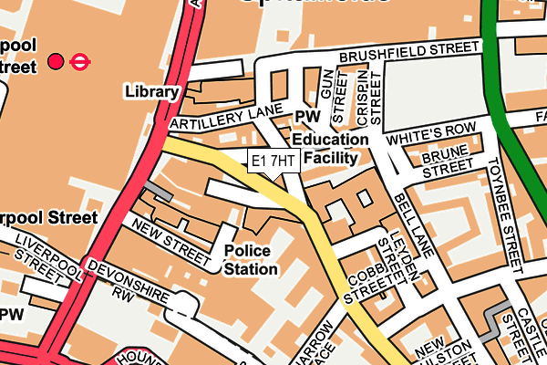 E1 7HT map - OS OpenMap – Local (Ordnance Survey)