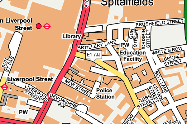 E1 7JJ map - OS OpenMap – Local (Ordnance Survey)