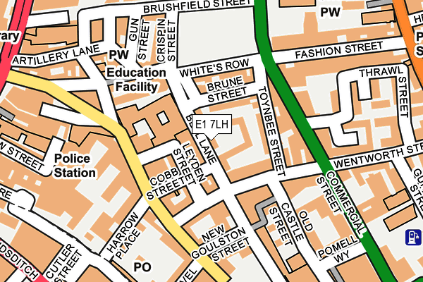 E1 7LH map - OS OpenMap – Local (Ordnance Survey)