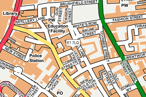 E1 7LQ map - OS OpenMap – Local (Ordnance Survey)