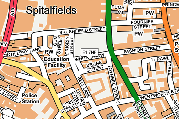 E1 7NF map - OS OpenMap – Local (Ordnance Survey)