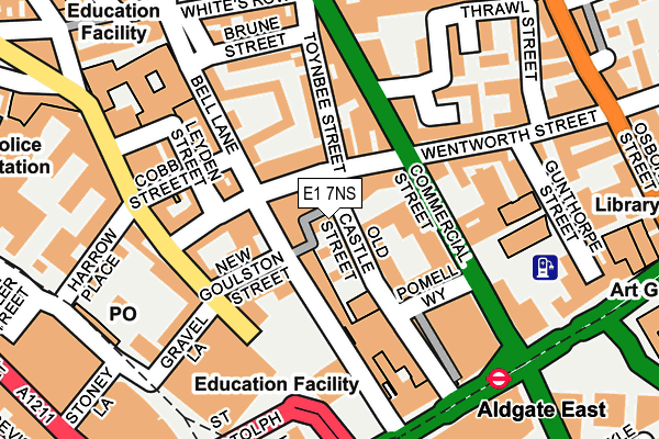 E1 7NS map - OS OpenMap – Local (Ordnance Survey)