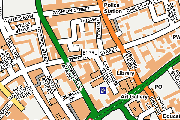 E1 7RL map - OS OpenMap – Local (Ordnance Survey)
