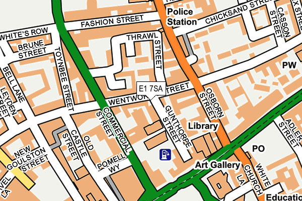 E1 7SA map - OS OpenMap – Local (Ordnance Survey)