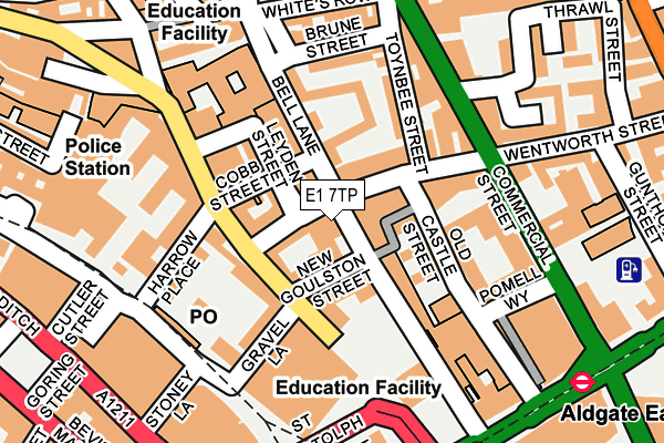 E1 7TP map - OS OpenMap – Local (Ordnance Survey)