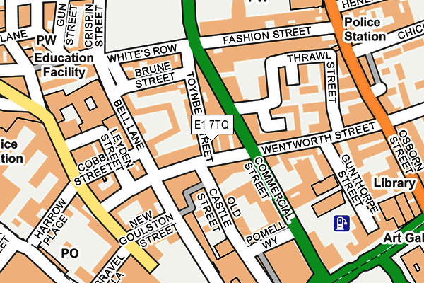 E1 7TQ map - OS OpenMap – Local (Ordnance Survey)