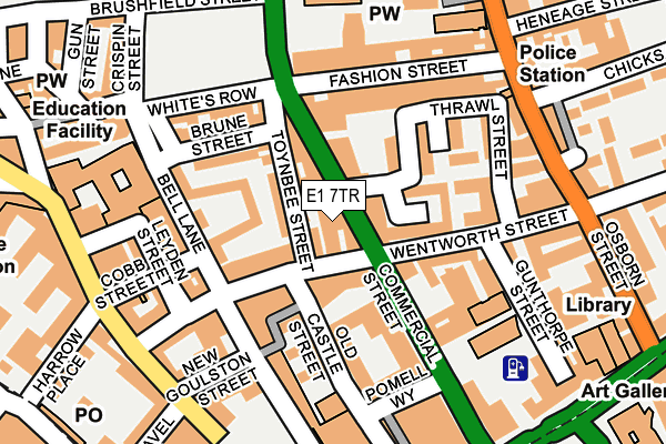 E1 7TR map - OS OpenMap – Local (Ordnance Survey)