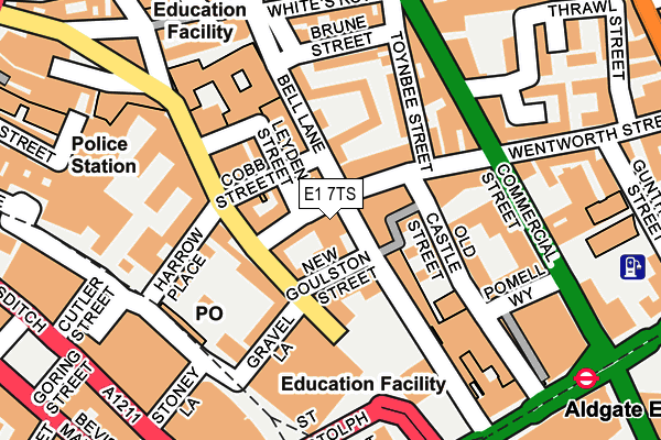 E1 7TS map - OS OpenMap – Local (Ordnance Survey)