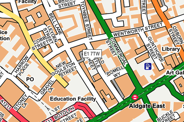E1 7TW map - OS OpenMap – Local (Ordnance Survey)