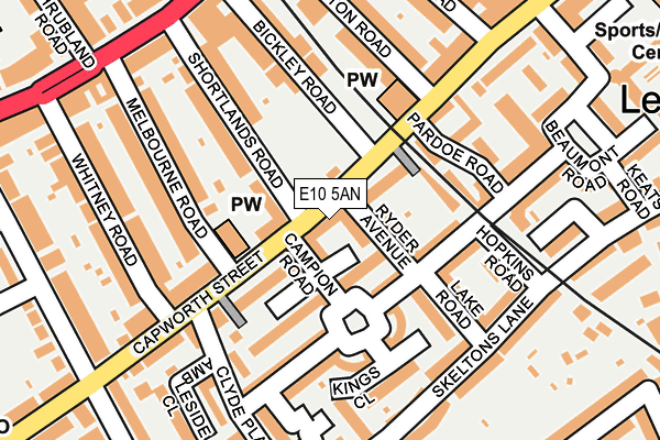 E10 5AN map - OS OpenMap – Local (Ordnance Survey)