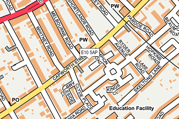 E10 5AP map - OS OpenMap – Local (Ordnance Survey)